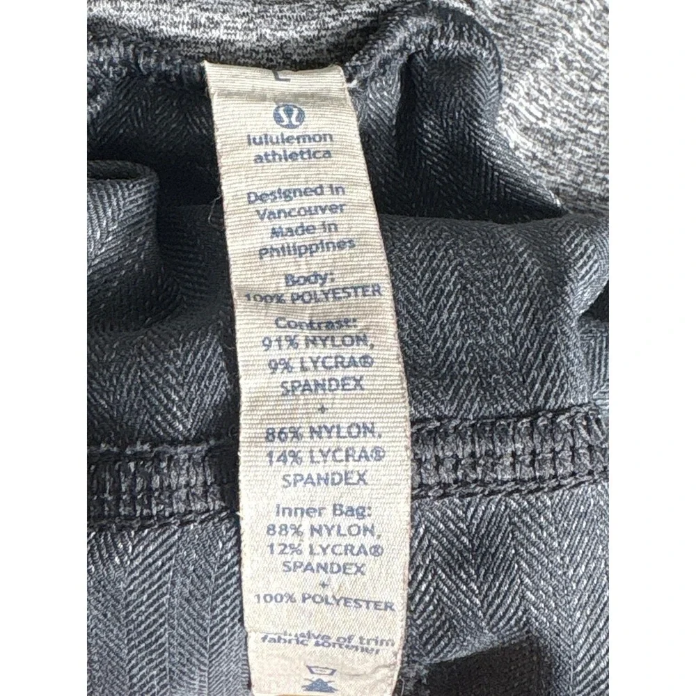 Lululemon Athletica Mens Cargo Pants Gray Herringbone Utility Trousers Size L